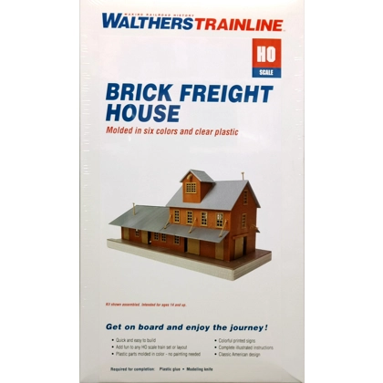 Walthers Trainline HO. Brick freight house kit