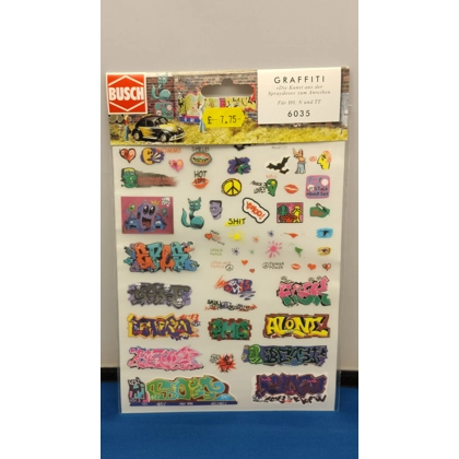 Busch HO/N/TT. Graffiti decals