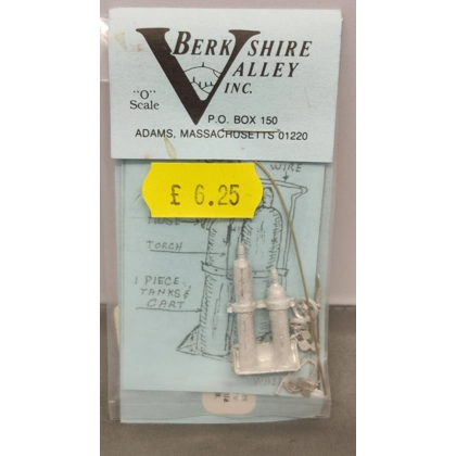 Berkshire Valley O Scale. Oxygen-Acetylene tanks kit