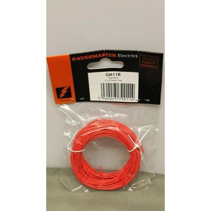 Gaugemaster. Red wire (7 x 0.2mm) 10m