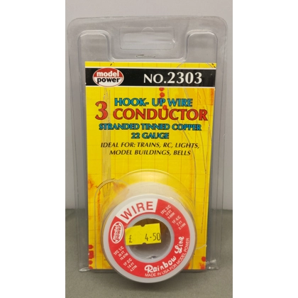 Model Power. Hook up wire 3 conductor stranded tinned copper 22 gauge