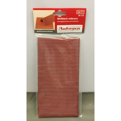 Auhagen HO/TT. Rust coloured corrugated Iron sheets