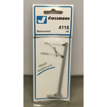 Viessmann HO. Catenary concrete mast with beam 98.5mm