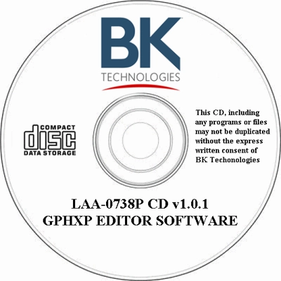 BK LAA-0738P GPH5102XP Programming Software BK LAA-0738P GPH5102XP Programming Software