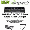 BKR5000 AC/DC 6 Bank Rapid Radio Charger