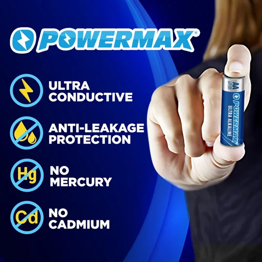Powermax 100-Count Double AA Batteries