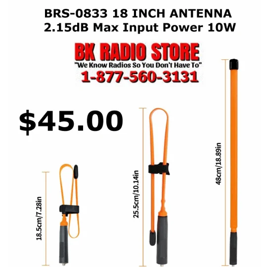 BRS0833 18 in Folding whip Antenna