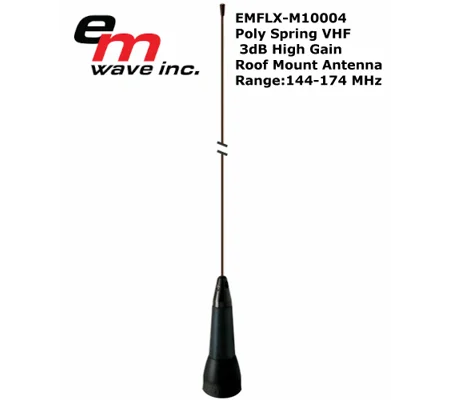 EMFLX-M10004- - VHF 2dB Gain E/M-Flex® Poly spring 132-174 MHz