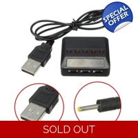 5 in 1 USB Battery Charger For Hubsan X4, WLtoys, MJX, Syma X5C, X5SC