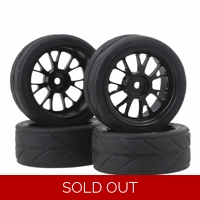 1:10 On Road Racing RC Car Rubber Wheels Tyres Y Shape Rims Hub BQLZR