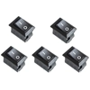 5x Black Snap In ON/OFF Rocker Switch, 117S 2-Pin 250V/3A 125V/6A 5x Black Snap In ON/OFF Rocker Switch, 117S 2-Pin 250V/3A 125V/6A