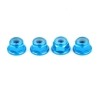HSP Upgrade Aluminium RC Car Wheel Nylon Flanged Lock Nut M4 4mm Blue HSP Upgrade Aluminium RC Car Wheel Nylon Flanged Lock Nut M4 4mm Blue