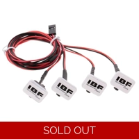 RC Car Square White LED Light + Lampshade Cover 1:10 RC Crawler Car