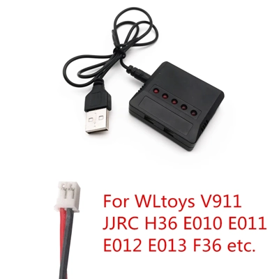 5 in 1 USB 3.7v Lipo Battery Charger PH 2.0 Plug JJRC H36 E011 E012 E013 F36