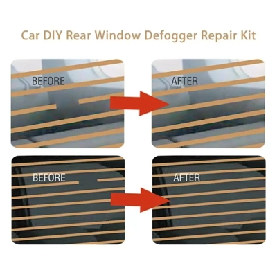 Car Rear Heated Window Defogger Repair Kit Demister Element Copper Paint Pen