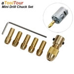Mini Drill Chuck Collet Set For Electric Motor 5mm Shaft With 10 Drill Bits