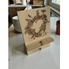 Bee Floral Design Small Mobile Phone Holder Stand Wooden Bamboo Phone Docking Charger Station