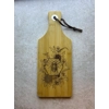 Artist Hand Drawn Bee Honeycomb Floral Design, Serving Cheese Board Bamboo Chopping Board Engraved