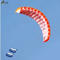 Outdoor Dual Line Stunt Parafoil Parachute Sports Beach Kite Large 1.4M Wide