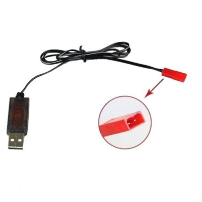 3.7V Li-Poly Battery USB Cable Charger Red JST