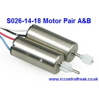 Syma S026g-14-18 Chinook RC Helicopter Motor Pair Syma S026g-14-18 Chinook RC Helicopter Motor Pair