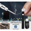 Portable Cordless Soldering Iron Kit USB Recharging 650mAH Battery Pen + Solder