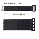 80cm Long Strap Nylon Zip Ties Reusable Self-adhesive Hook and Loop