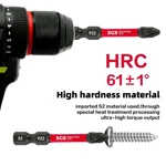 Professional Quality S2 10pcs PZ2 Magnetic Steel Impact Screwdriver Bits 50mm