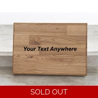 Personalised Oak Butchers Block Kitchen Chopping Cutting Bread Serving Board
