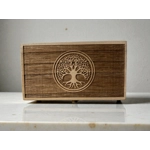 Celtic Tree of Life Engraved Wooden Trinket Box Handcrafted Jewellery Keepsake Storage Box (12x7x5cm