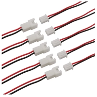 JST XH 2.54 2.5mm Pitch 2 Pin Male Female 20cm Cable Connector Socket 26AWG Wire