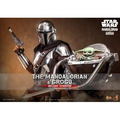 Hot Toys - The Mandalorian and Grogu -1/6 The Mandalorian and Grogu Collectible Set (Deluxe