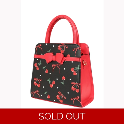 Cherries and Bows Handbag by Banned Apparel