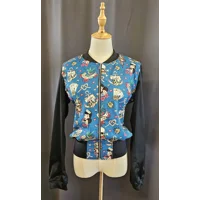 Nautical Pinup Cropped Bomber Jacket by Retro America