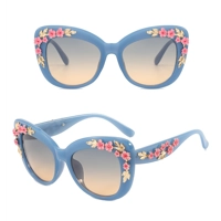 Floral Applique Sunglasses