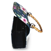 Bamboo Handle Handbag - Luau