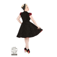 Black Leopard Flocked Felina Dress by Hearts & Roses