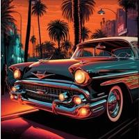 Classic Car Glass Coasters (set of 6)