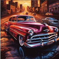 Classic Car Glass Coasters (set of 6)