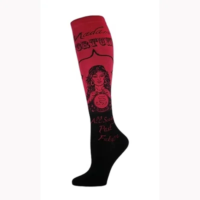Fortune Teller - Ladies Crimson Socks
