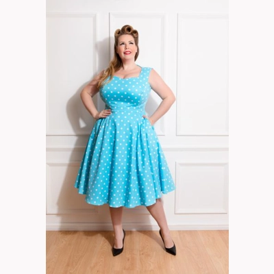 Ruth Polka Dot Swing Dress by Hearts & Roses