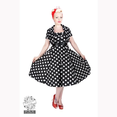 Polka Dot Swing Dress & Bolero Set by Hearts & Roses