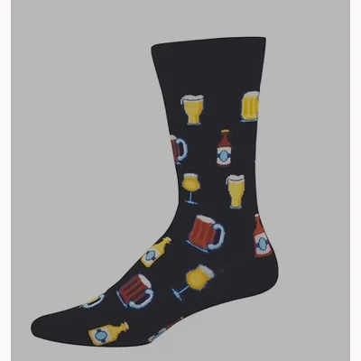 get your Beer Glasses On Men's Socks