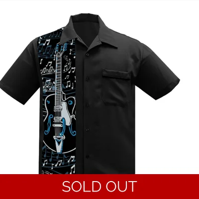 Guitar Panel Lounge Shirt by Steady Clothing