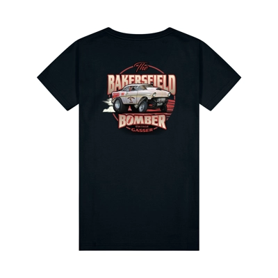 Ladies Bakersfield Bomber Vintage Gasser Tee Ladies Bakersfield Bomber Vintage Gasser Tee