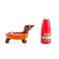 Sausage Dog and Ketchup Salt and Pepper Shakers