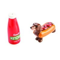 Sausage Dog and Ketchup Salt and Pepper Shakers