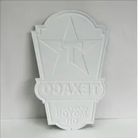 Texaco Embossed and Diecut Metal Sign