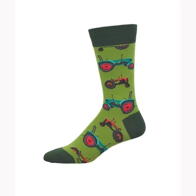 Tractors _ Men's Green Socks