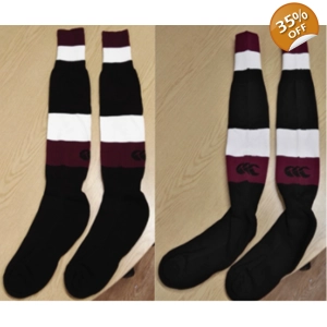 Canterbury Socks - Black/Maroon